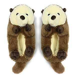 ooohyeah Funny Animal Hug Slippers for Women, Cute Plush Cozy Warm Slippers, Novelty Slippers with Grippers