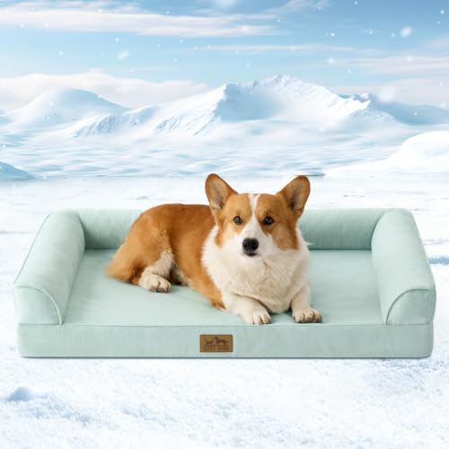 COZY KISS Cooling Dog Bed for Medium Dogs, 36" Orthopedic Pet Sofa