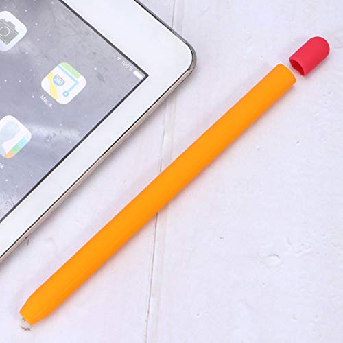 UKCOCO Stifthalter Kompatibel für Pencil Hülle - Silikonschutzhülle Anti-Rutsch-Hülle Hautgriff Abdeckungshalter Zubeh?r Kompatibel mit Pencil 2. Generation (Orange) – Bild 6