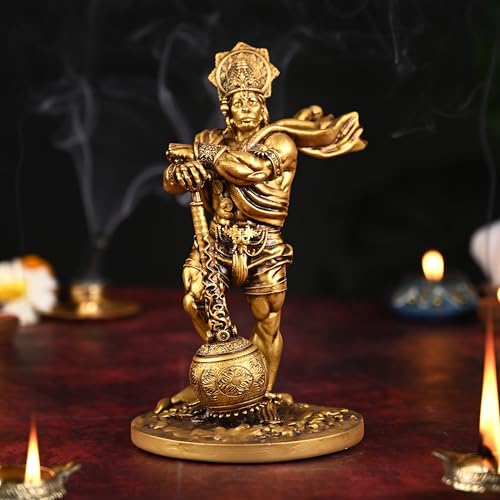 Image of Artarium Bahubali Hanuman Idol for Home Decor (7.5 Inch), Bajrang Bali Hanuman Ji Murti, Sankat Mochan Balaji Decorative Showpiece for Pooja Room, Temple, Office & Gift