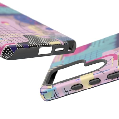 Coque Samsung S25 Ultra motif géométrique abstrait bleu rigide mate
