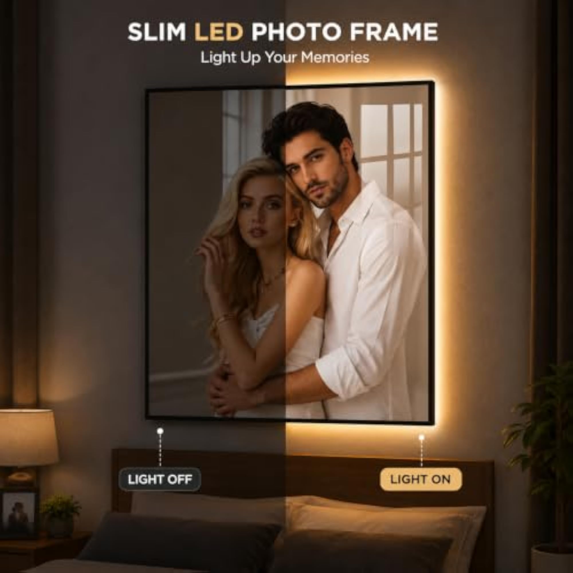 Customized LED Slim Photo Frame A4, Premium Acrylic Decor