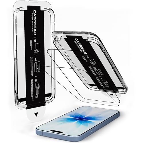 Image of CASEGEAR Impact Pro Screen Protector (Pack Of 2) Compatible With iPhone 17 | Unbreakable Protection | Complete Coverage Tempered Glass | Easy Installation Kit