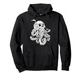 Cráneo Pulpo Cráneo Monster Kraken Cthulhu Cráneo Hombres Sudadera con Capucha