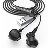 ACAGET USB Earphones for PC, 7.5 Ft, USB Headset Earbud with Microphone Computer Headphones, Wired In Ear Earphone with Type A Port Connection for Dell Laptop for Surface for Switch