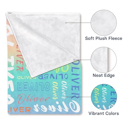 Image of PUREFLY Ships Next Day-Personalized Blanket for Kids- Custom Blanket with Name for Teen Girls and Boys, Birthday Gifts for Women and Men, Customized Flannel Throw, Christmas Blankets Gifts for Baby