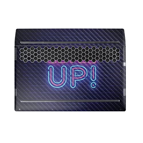 Image of MightySkins Carbon Fiber Skin Compatible with Alienware M17 R5 (2022) Full Wrap Kit - Level Up | Protective, Durable Textured Carbon Fiber Finish | Easy to Apply & Change Styles | Made in The USA
