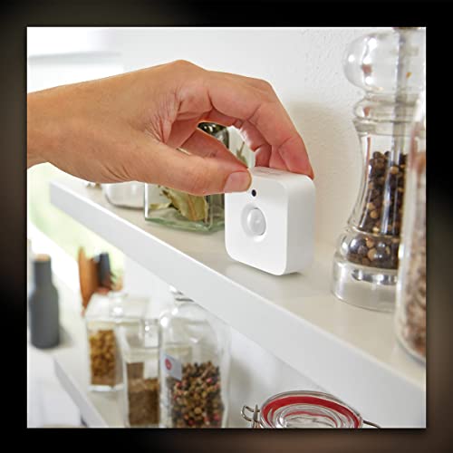 Philips Hue Bewegingssensor - Activeer Je Hue Lampen Bij Beweging - met Ingebouwde Lichtsensor - Overal Eenvoudig te Bevestigen - Verbind met Hue Bridge
