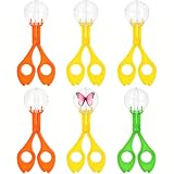 Alipis 6pcs Bug Catcher for Kids: Handy Scoopers and Catcher Scissors - Sensory Bin Scoops Tongs for Toddler Nature Exploration Toy (Random Color)