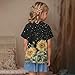 Girls Short Sleeve T-Shirts Cute Sunflower Print Boys Casual Summer Tops Loose Crewneck Basic Tees for Kids 3-14 Years