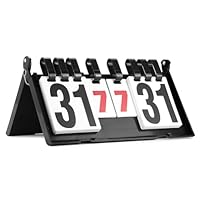 QWORK® 4-Stellig Sportwettbewerb Anzeigetafel Tragbare Klappbar Zähltafel für Tischtennis, Badminton, Basketball, Handball - 39 * 21 cm
