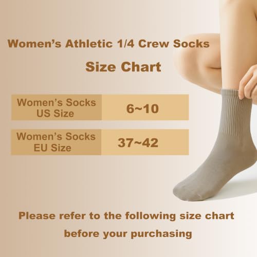 Image of Women's Cotton Quarter Crew Socks