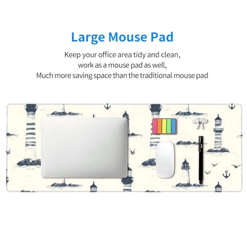 Tapis de bureau pour clavier PC style ancre marine rétro - 5
