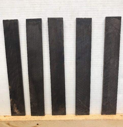 5 Pcs of EBONY UKULELE/BANJO FRETBOARD BLANK, CRAFT -360mm X 55mm X 7mm