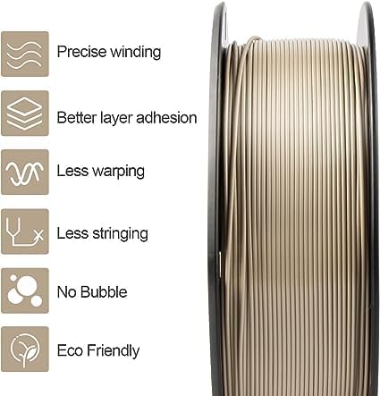 Miniatura 2 de Filamento PETG de 0.069 pulgadas, TINMORRY PETG-Eco - Filamento de impresora 3D compatible con impresora 3D Bambu FDM, carrete de 2.2 libras, color