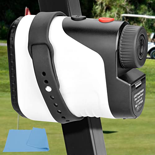 iGuerburn Golf Range Finder Magnetic Strap, Rangefinder Holder Mount Strong Magnet Secure Attract to Golf Cart, Adjustable Silicone Wrap Fits for All Rangefinders