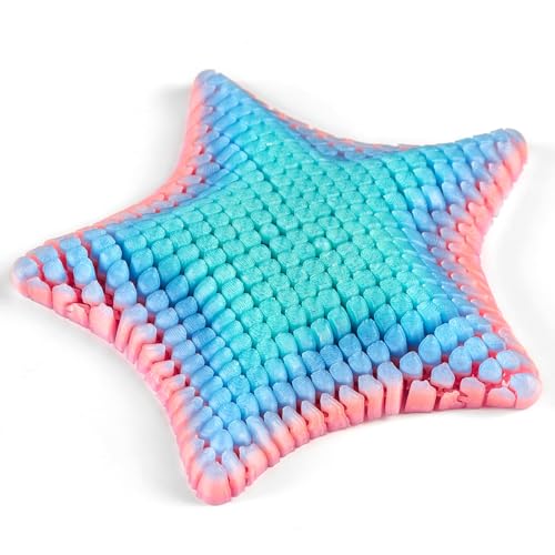 3D Printed Sensory Fidget Starfish, Squishies Fidget Desk Starfish Toy, Desk Decor, 3D Printed Starfish Glow in The Dark Colorful Fidget Toy, Perfect for Holiday, Birthday Gifts, Basket Stuffers