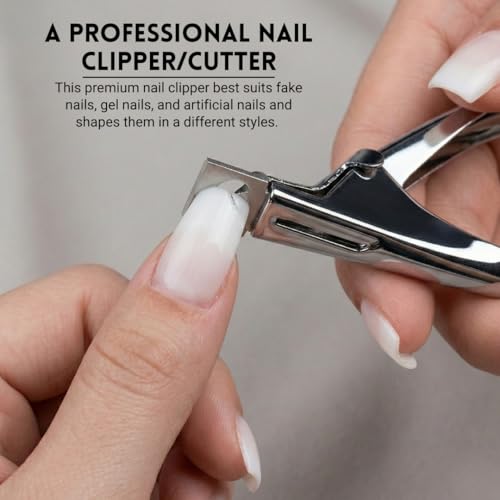 Image of FOLELLO Professional Nail Tip Clipper and Edge Cutter, Sharp Rustproof Nail Art Tool for Women and Men, Fake and Artificial Nails