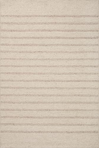 Loloi Joanna Gaines Ashby Collection, Oatmeal & Sand, 2'-3" x 3'-9" Accent Rug – Modern & Neutral Area Rugs for Living Room Bedroom Entryway & Hallway No Shed High Traffic Area Home Decor Rug