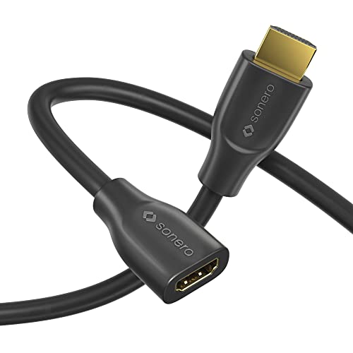 Sonero Premium High Speed HDMI Extension 4K HDMI A to HDMI A Socket Gold-Plated Contacts Double Shielded 1.5m - Image 3