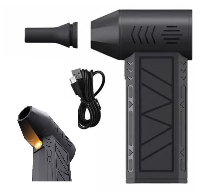 Image of Uranus Mini Handheld High Speed Air Duster, Rechargeable Type-C, for Cleaning Computers, Cars, Backyard and Home Appliances, Cordless & Compact, Adjustable Speed, Up to 130000 RPM
