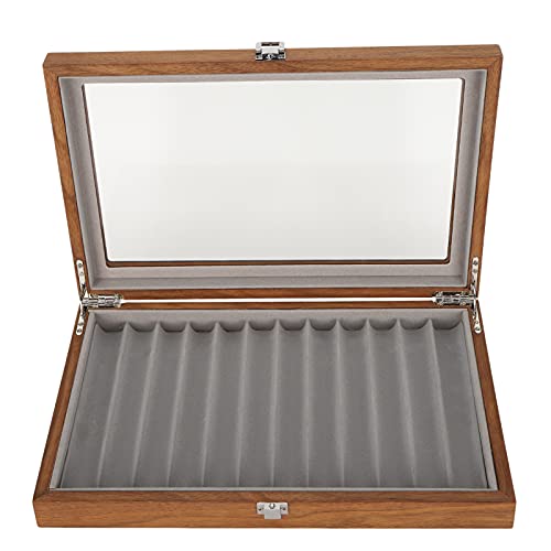 Trousse à stylo en bois, boîte cadeau pour 12 stylos, présentoir à 12 emplacements, trousse à stylo, étui à stylo avec plateau à stylo de présentation Cover