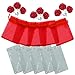 GiuViRo® 100 Sacchetti Organza 7x9cm 100 Bustine Plastica Trasparenti 100 Fiori Bomboniere Gioielli Confetti Caramelle Riso Compleanno Nascita Bambini Battesimo Matrimonio Comunione Laurea (Rosso)
