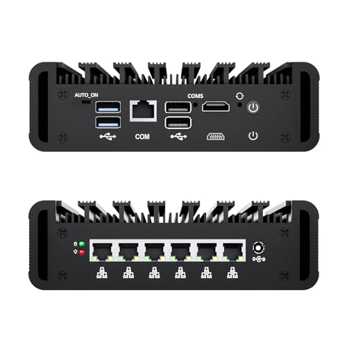 EGSMTPC Firewall Mini PC Router | 6-Port 2.5GbE Network | 8GB RAM + 128GB SSD | Support pfSense/OPNsense | Home & Small Business Network Security