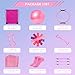 Home Pilates Essentials Kit for Women: 18Pcs Pilates Workout Equipment Set with Pilates Ring, Yoga Ball, Resistance Band, Pilates Fitness Set for Legs Arms, Gym Back Bag, Anti Slip Socks(Pink)