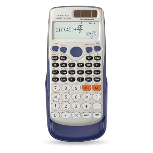 IPEROT Scientific Calculators, Solar Scientific Calculator Large Screen 417 Function, Calculators Very Suitable for High School and College Students Calculus Algebra and Other Math Textbooks (Solar)