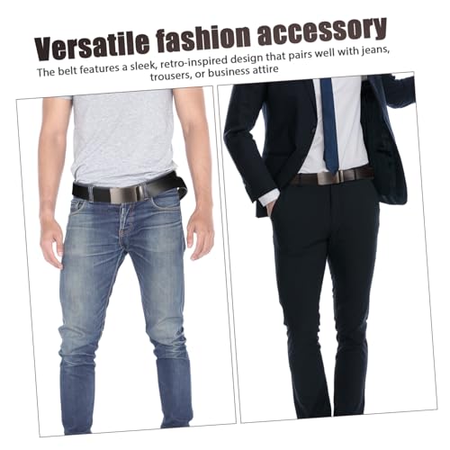 Didiseaon Men's Automatic Buckle Belt Ratchet Belt Buckles Slide for Casual Business Formal Wears3