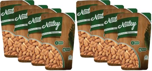 Image of Nutzy Gurbandi Almonds 800 Grams (200 Grams X 4) with Rich Flavor, High Antioxidant Content, and Brain-Boosting Nutrition for Daily Vitality and Wellness |Packed with Energy to Support Kids' Learning, Adults' Productivity, and Elders' Strength