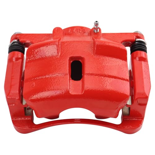 Image of TRQ Performance Front and Rear Brake Caliper Set Coated Brackets Compatible with 2014-2018 Nissan Rogue