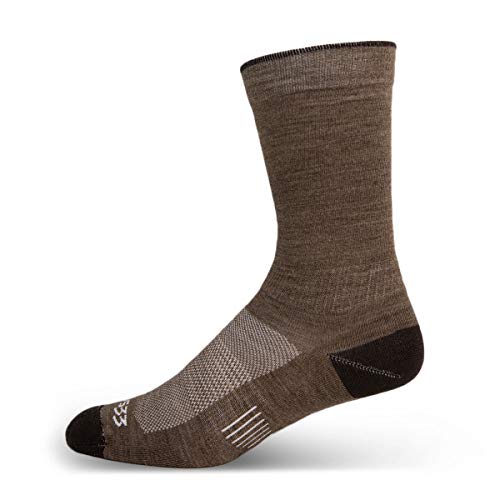Chaussettes de protection mérinos haut de gamme Minus33 Mountain Heritage teinte Café