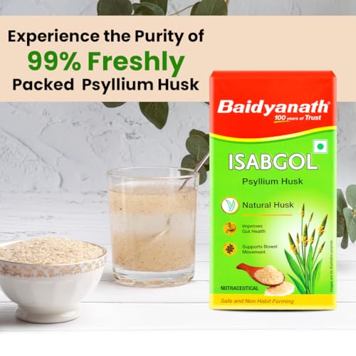 Image of Baidyanath Ayurved Isabgol(Psyllium Husk) Powder - 100 gm|Healthy Digestive Tract|Rich Source Of Dietary Fibre, Gluten Free|Effectively Relieves Constipation|Supplement For Digestion(Pack of 2)