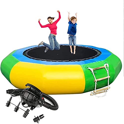 ZYQDRZ Tobogán De Agua Inflable Trampolín De Agua, Tapete De Rebote Seguro, Gorila De Agua, Deportes Acuáticos Al Aire Libre, Plataforma De Natación Rebotante, Piscina De Verano,A,2M/6.5FT Cover