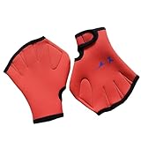 YROHGKPN 1 par de guantes de fitness repelentes al agua con palmeado, entrenamiento para mejorar la velocidad de natación y resistencia al agua