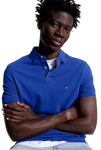 Image of Tommy Hilfiger Men's Short Sleeve Cotton Pique Polo Shirt in Regular Fit 2024 Collection