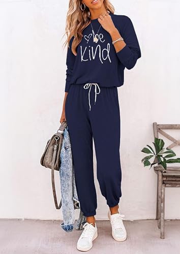 Image of PRETTYGARDEN Travel Outfit Women 2 Piece Lounge Sets | Long Sleeve Shirts, Jogger Pants Pockets, Matching Track Suits, Fall Spring Comfy Clothes for Casual Outing, Cruise, Airport