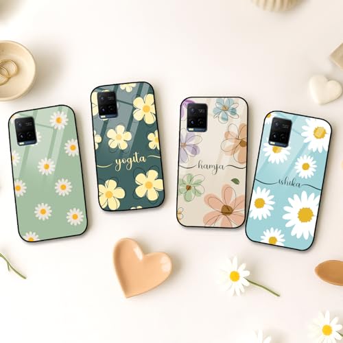 Image of COLORflow Back Cover Compatible with Vivo Y21 2021 / Y33s / Y21s | Daisy Bloom Customized | Shockproof TPU Bumper with Camera Protection Back Cover Compatible with Vivo Y21 2021 / Y33s / Y21s