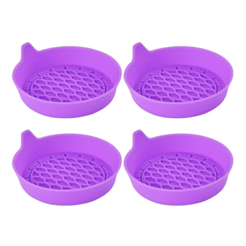 Set 4 portavasos para carro en silicona morado miniatura 1