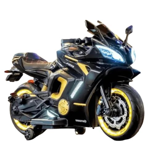 Image of Playland | R9 Rechargeable PL 6655 12V Battery Operated Ride On Bike for Kids, Fun Electric Bike for Outdoor Adventures | Safe and Fun Kids' Ride-On Toy |1 to 6 Years Orange & White