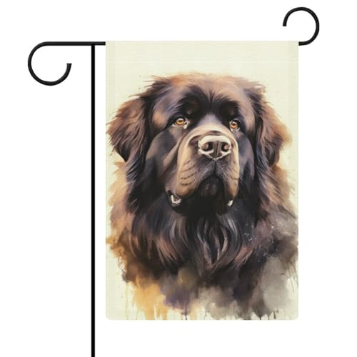 Neuf&land-Aquarell-Gartenflaggen, 47 x 32 cm, strapazierfähiges Leinen, Weihnachtsdekoration für drinnen & draußen, Haus, Garten, Festbedarf