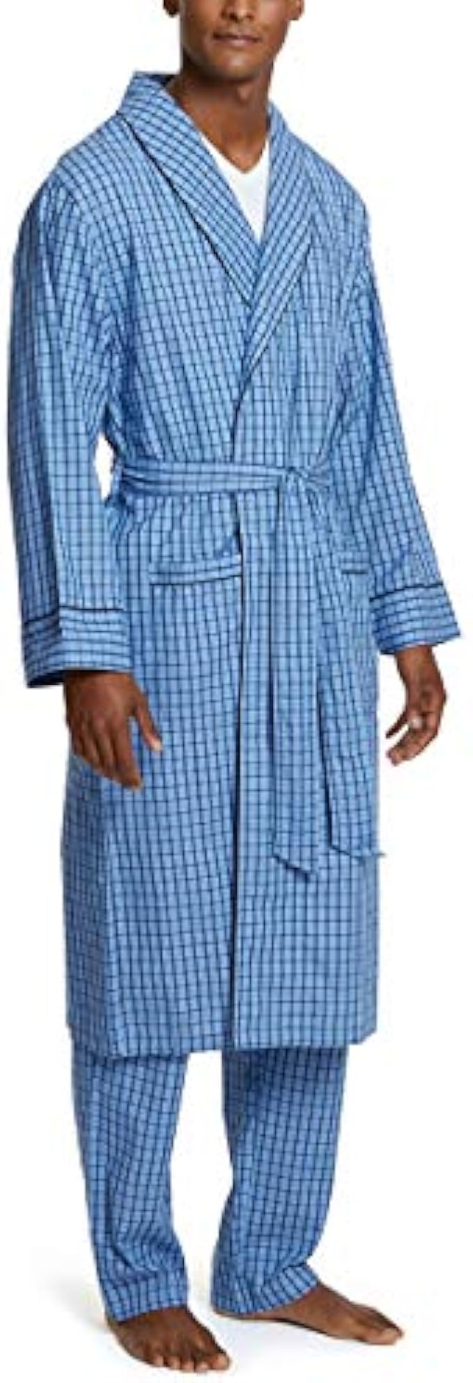 Nautica mens Long-sleeve Lightweight Cotton Woven-robe