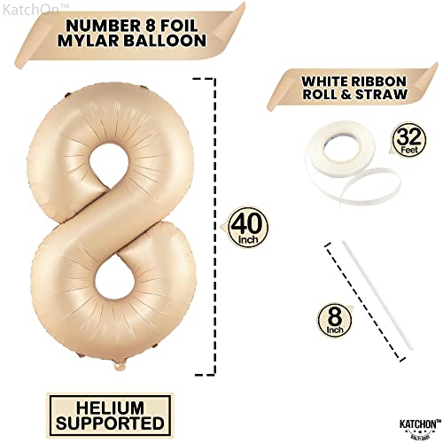 Image of KatchOn Caramel Number 8 Balloon 40 Inch