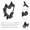Gothic Spike Heart Earrings, 1 Pair Black Hoop Earrings for women, black jewellery emo accessories, Punk Emo Gothic Jewellery, Grunge Goth Accessories #5