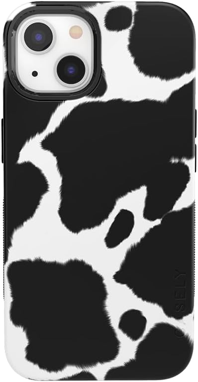 Casely iPhone 14 Plus Case | Current Mood | Cow Print | Compatible with MagSafe