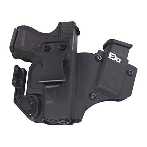 Fierce Defender IWB Kydex Holster Compatible with Glock 26 27 +1 Series W/Claw -Made in USA- (Black) Cover