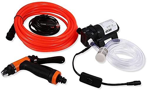 Portable Car Wash Pump, 12V High Pressure Self-Priming Quick Car Cleaning Water Pump Electrical Washer Kit