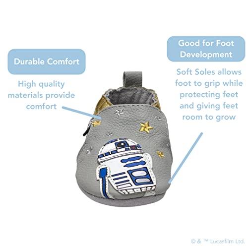 Robeez Star Wars Soft Soles Slip-Resistant Crib Shoes Slippers - The Droids Ivory - 6-12 Months #TOP2